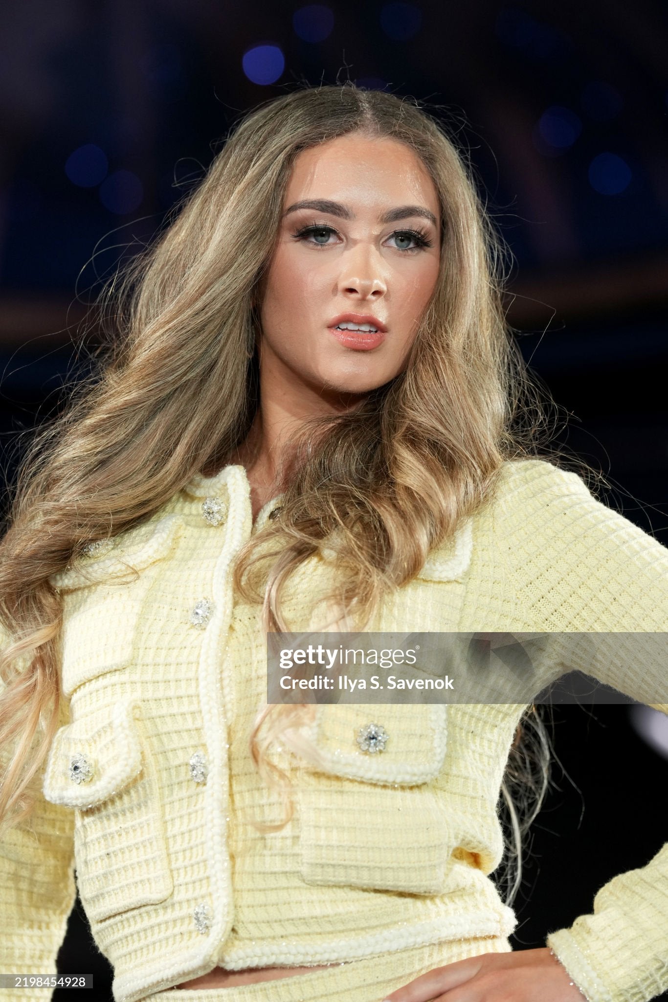Yellow Suit Set with crystal buttons