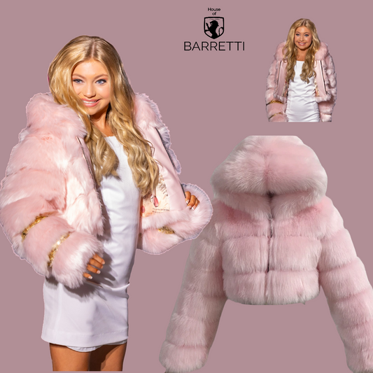 Barbie World Cropped Embellished Coat