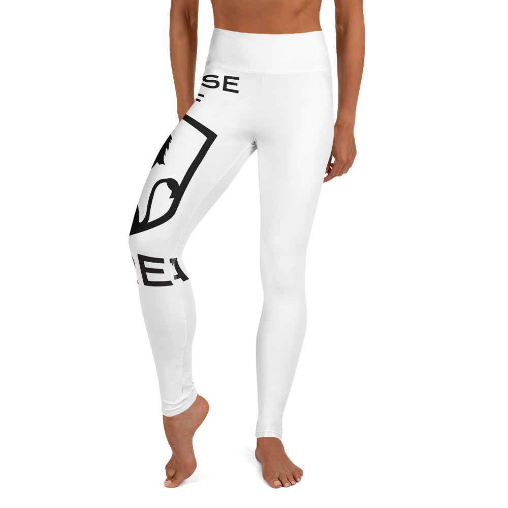 White Logo Leggins