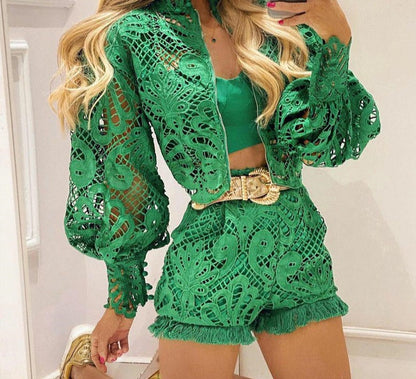 Green Short Set