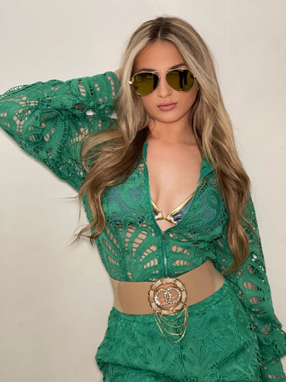 Green Short Set